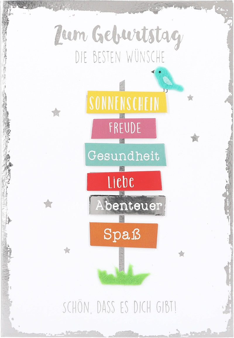 Zum Geburtstag die besten Wünsche... Depesche