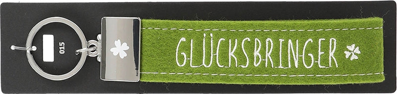Groene Vilten Sleutelhanger 'Glücksbringer'