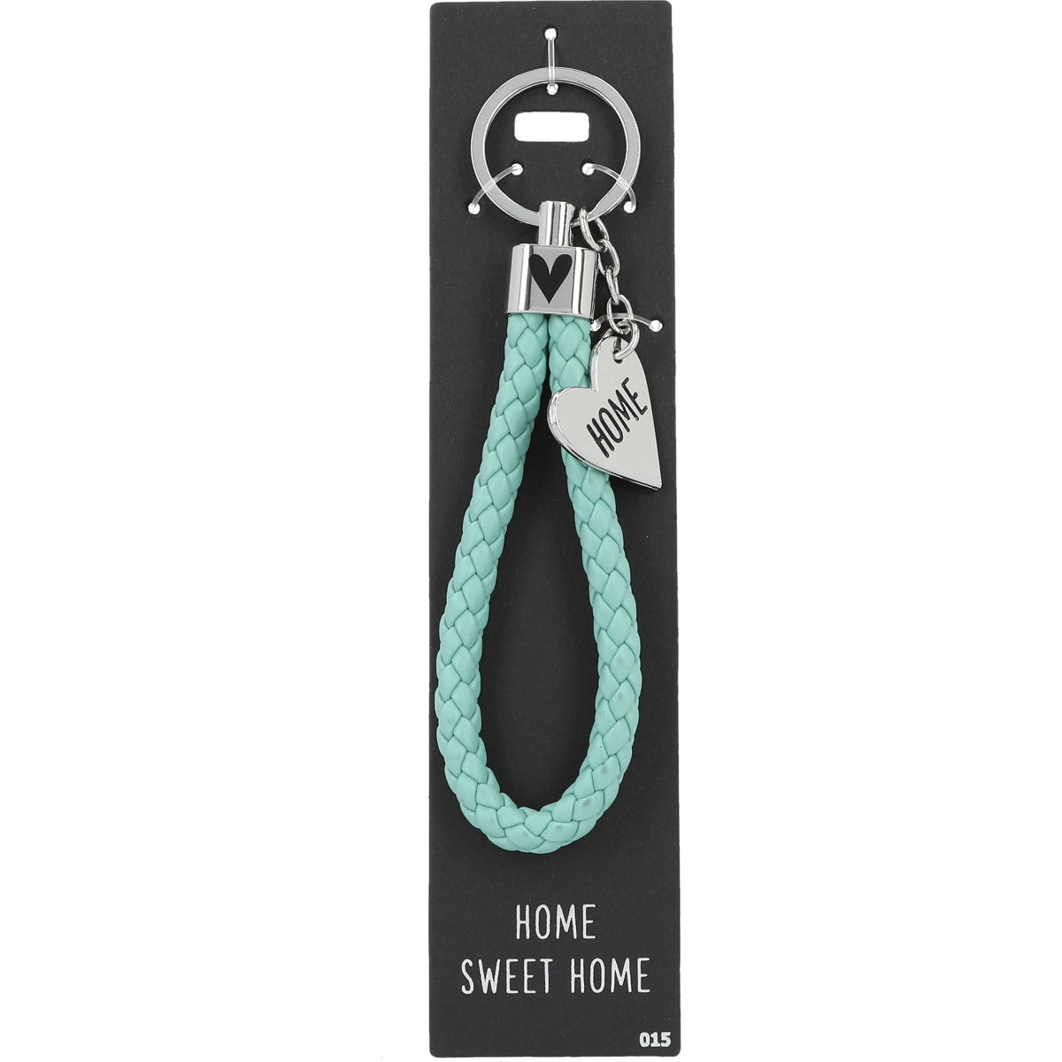 Turquoise Sleutelhanger 'Home' - Stijlvolle Blikvanger