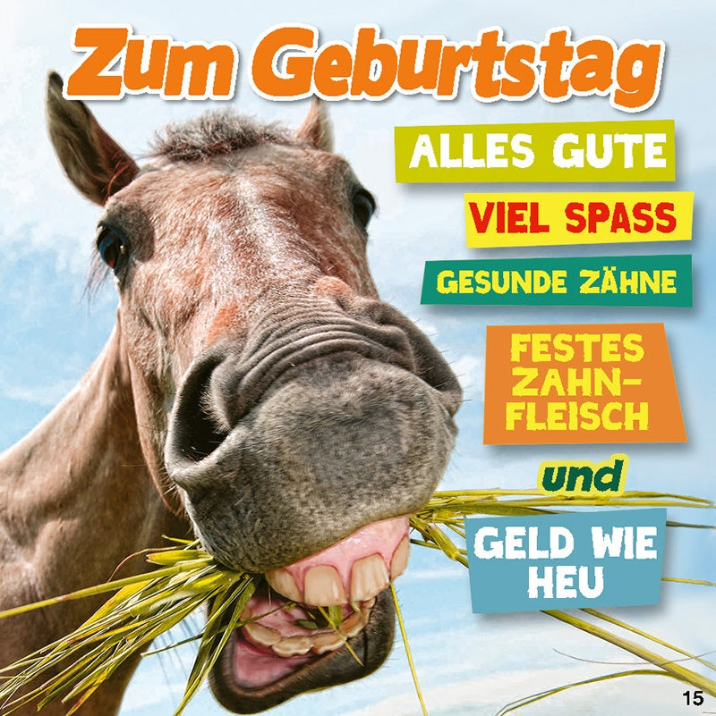 Zum Geburtstag alles Gute, viel Spass,.. Depesche