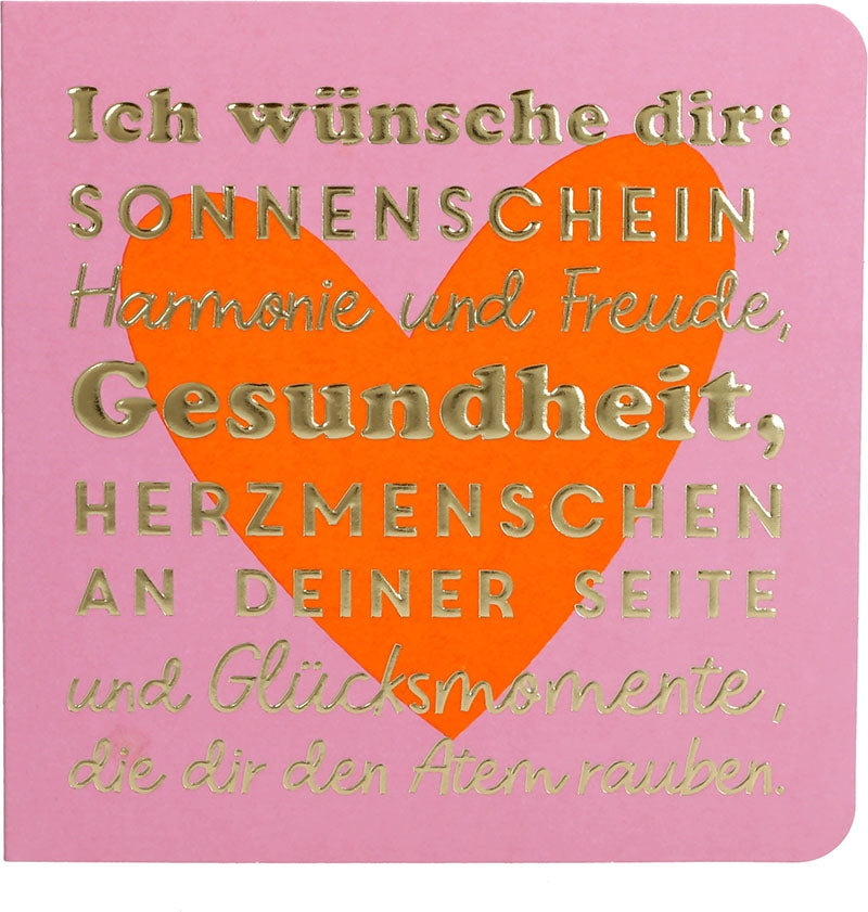 Ich wünsche dir: Sonnenschein, Harmonie Depesche