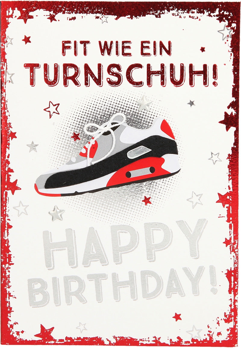 Fit wie ein Turnschuh Happy Birthday Depesche