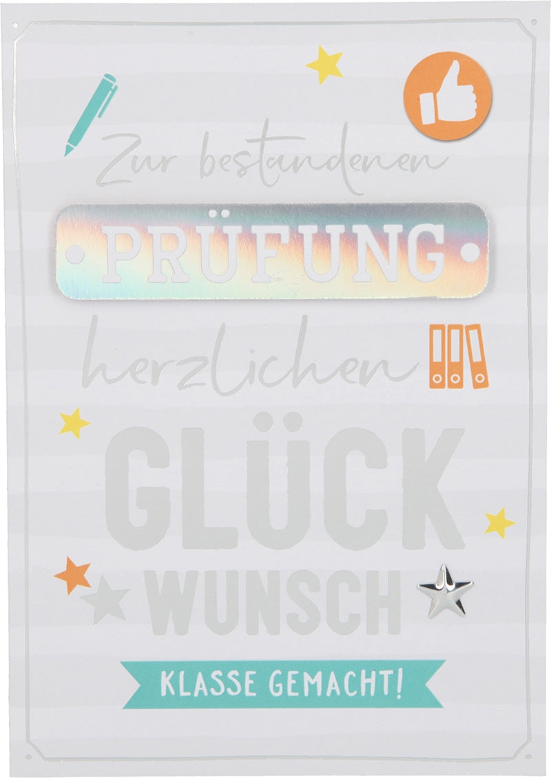 Zur bestandenen Prüfung herzlichen... Depesche