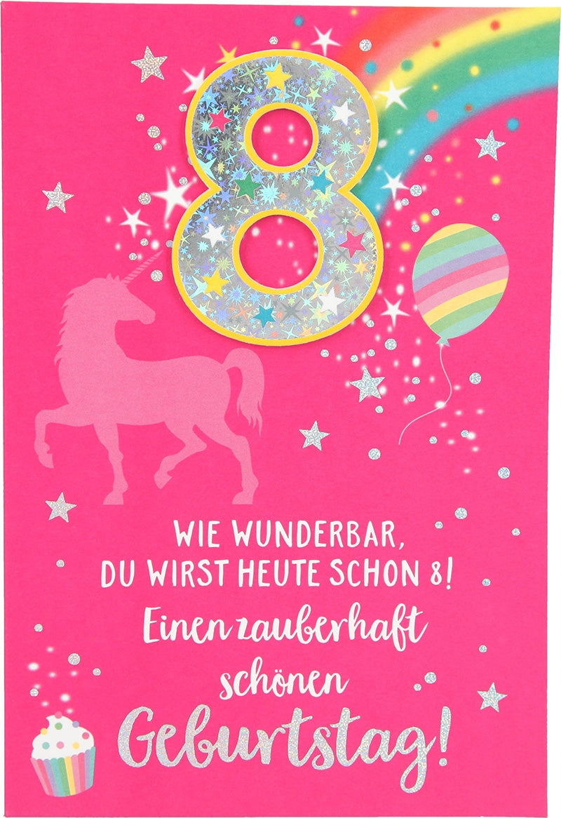 8 Wie wunderbar, du wirst heute schon 8! Depesche