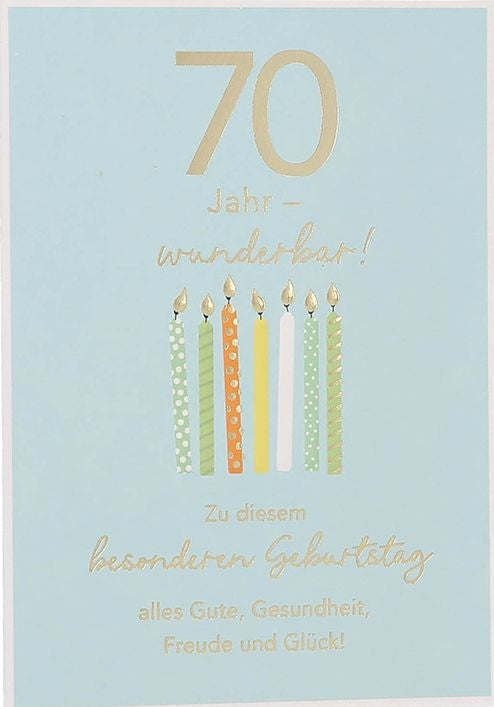 70 Jahr - wunderbar! Zu diesem... Depesche