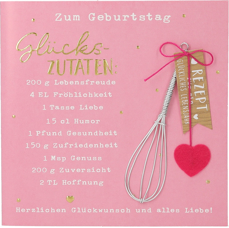 Zum Geburtstag Glückszutaten... Depesche