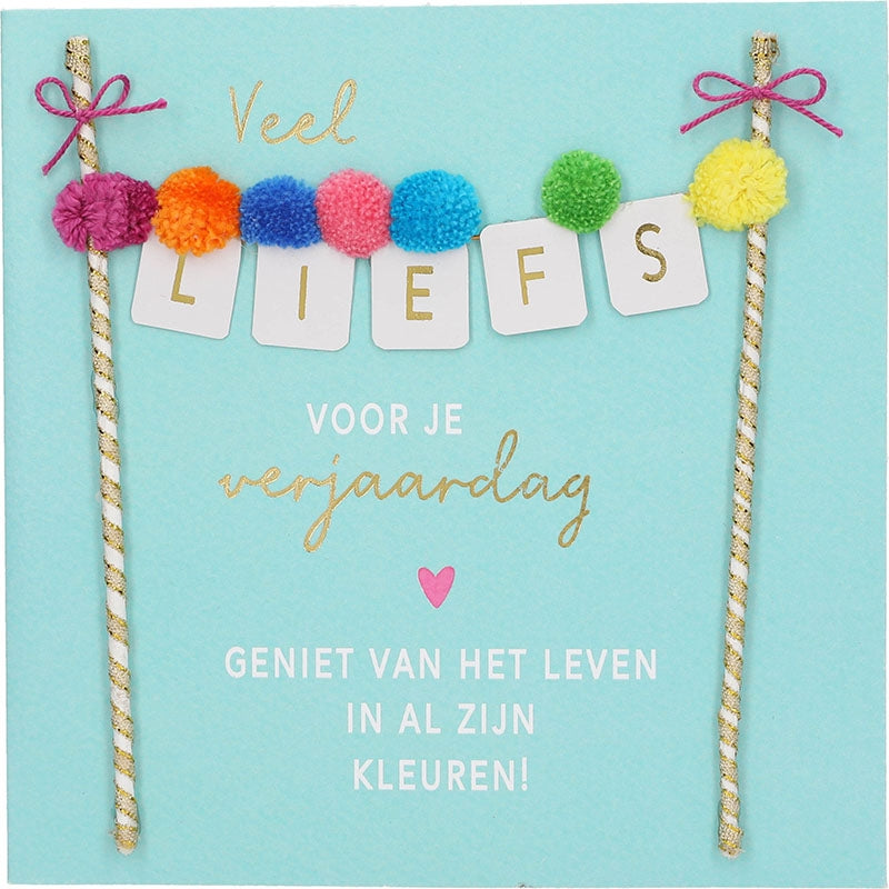 Veel liefs voor je verjaardag Geniet...