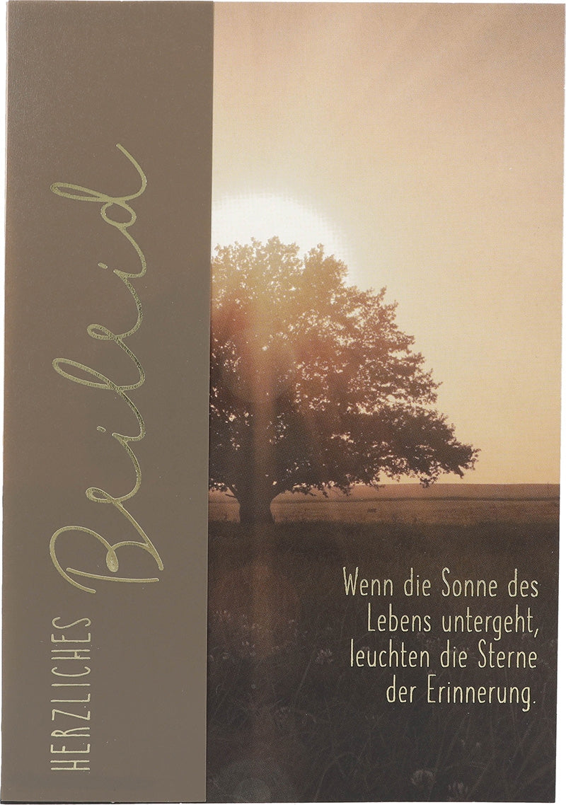 Herzliches Beileid Wenn die Sonne des... Depesche