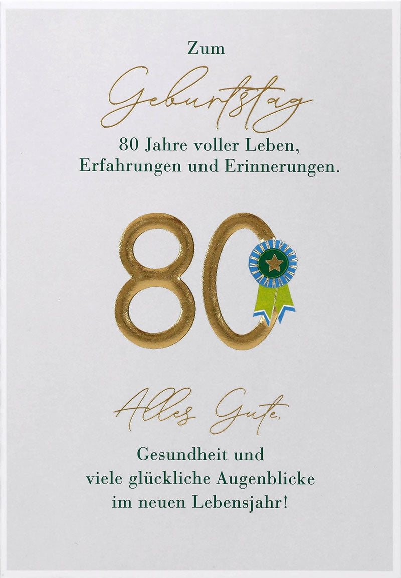 Zum Geburtstag 80 Jahre voller Leben,... Depesche