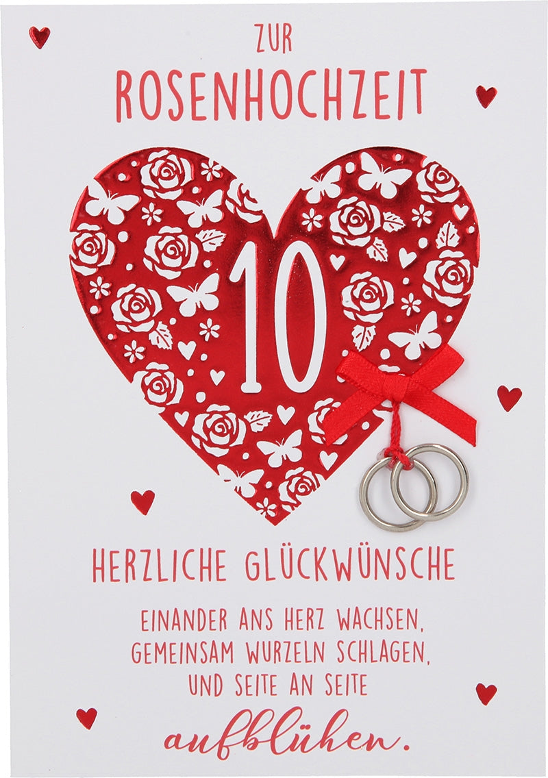 Zur Rosenhochzeit 10 Herzliche... Depesche