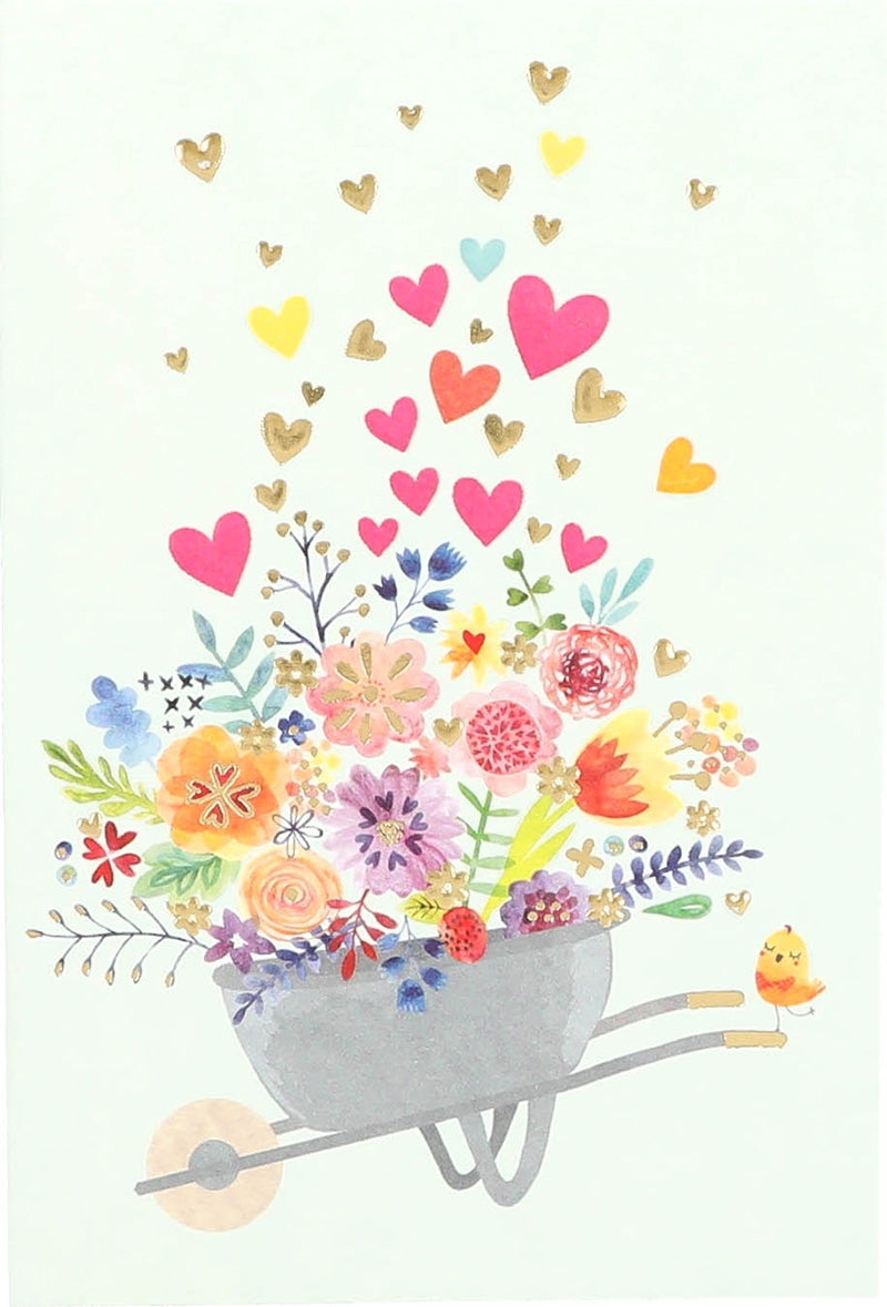 ohne Text - Schubkarre voll Blumen Depesche
