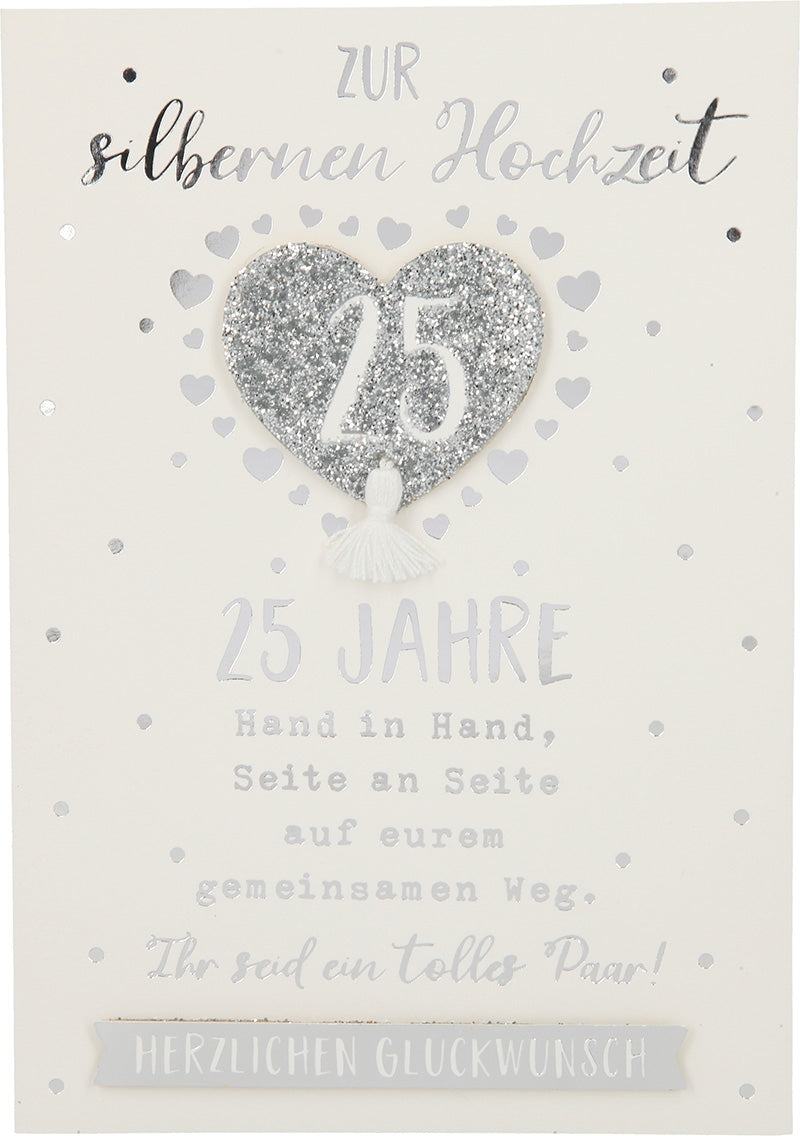 Zur silbernen Hochzeit 25 Jahre Hand... Depesche