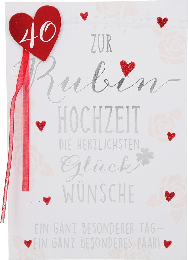 Zur Rubinhochzeit die herzlichsten... Depesche