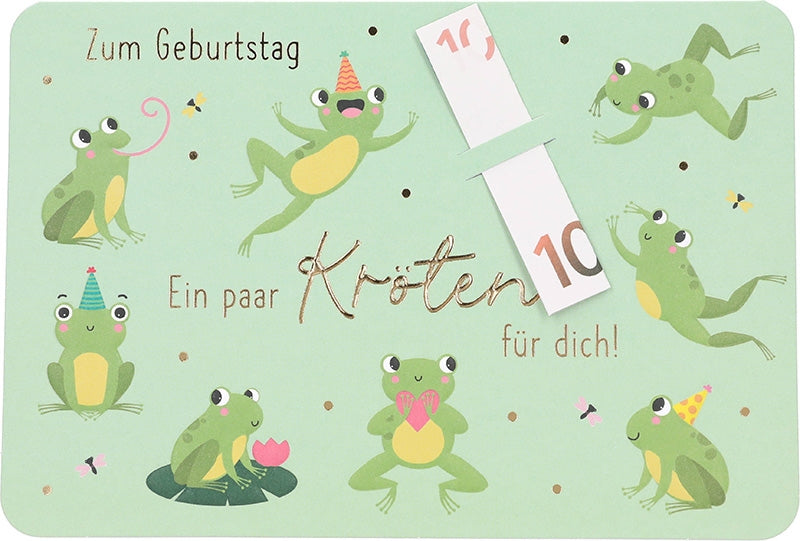 Zum Geburtstag ein paar Kröten für dich! Depesche