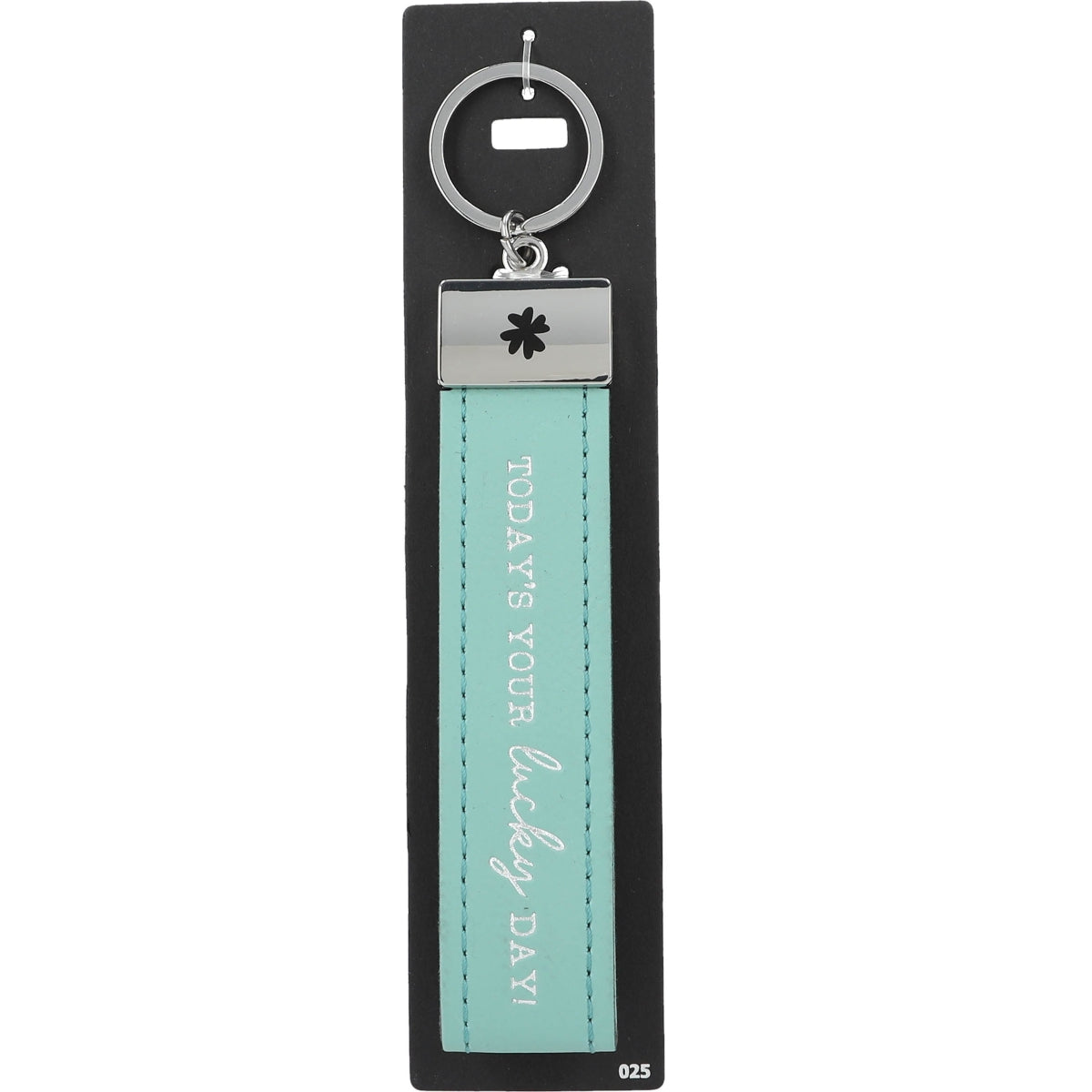 Stijlvolle Turquoise Sleutelhanger 'Lucky Day'
