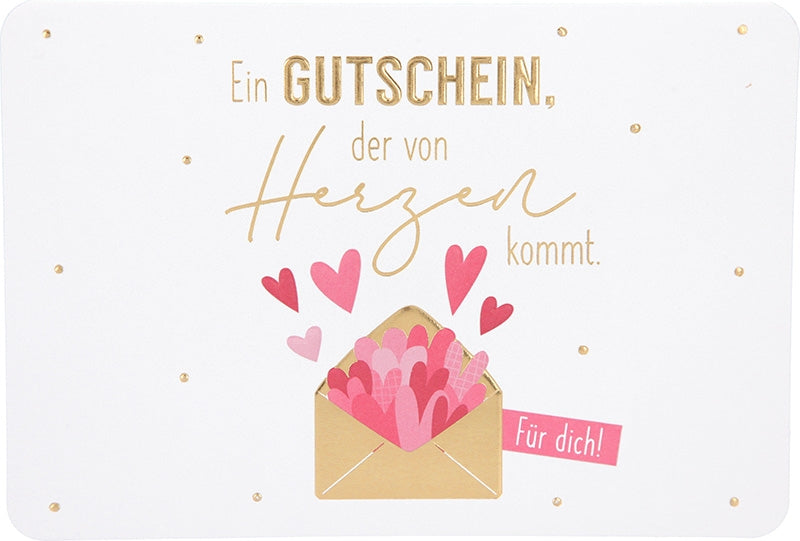 Ein Gutschein der von Herzen kommt. Depesche