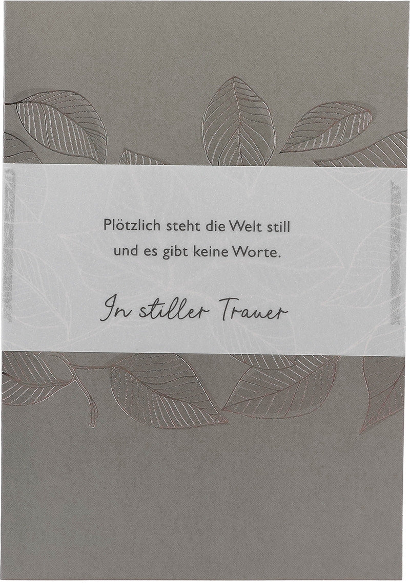Plötzlich steht die Welt still und es .. Depesche