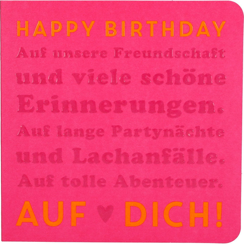 Happy Birthday Auf unsere Freundschaft.. Depesche