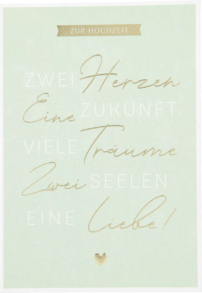 Zur Hochzeit Zwei Herzen eine Zukunft... Depesche