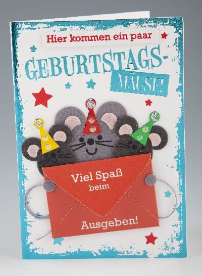 Hier kommen ein paar Geburtstagsmäuse Depesche
