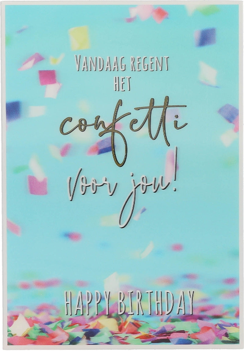 Vandag regent het confetti voor jou! Depesche