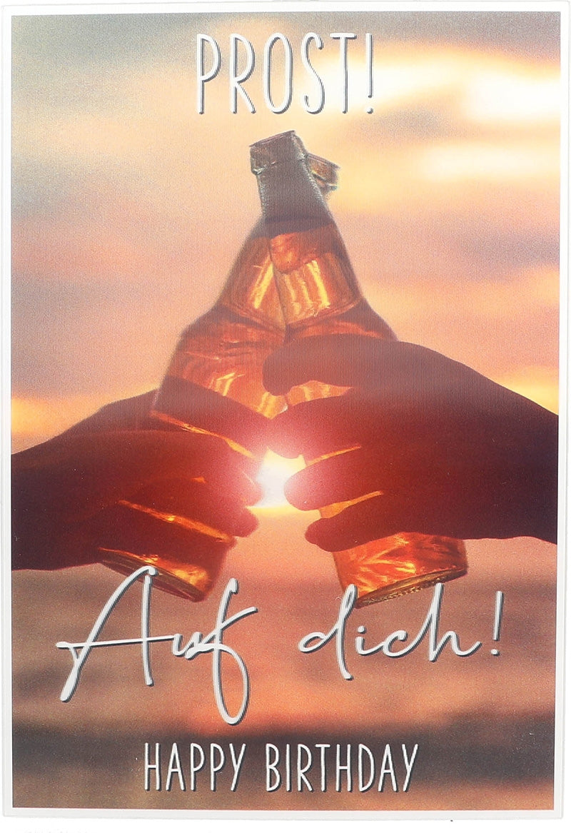 Prost! Auf dich! Happy Birthday Depesche
