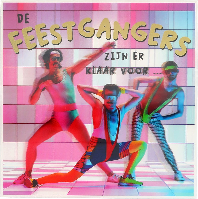De feestgangers zijn er klaar voor...