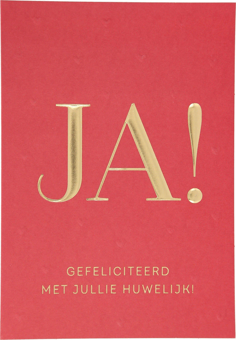 JA! Gefeliciteerd met jullie huwelijk! Depesche