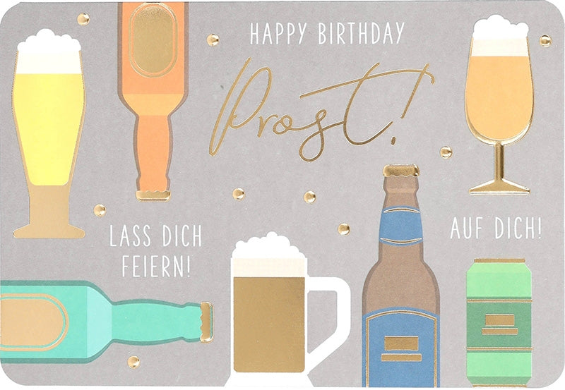 Happy Birthday Prost! Lass dich feiern! Depesche