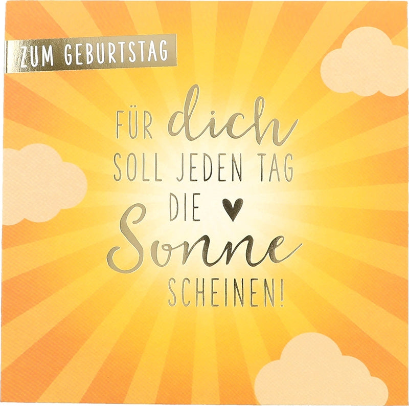 Für sich soll jeden Tag die Sonne ... Depesche