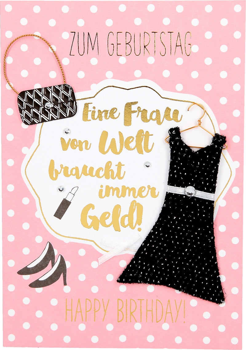 Eine Frau von Welt braucht immer... Depesche