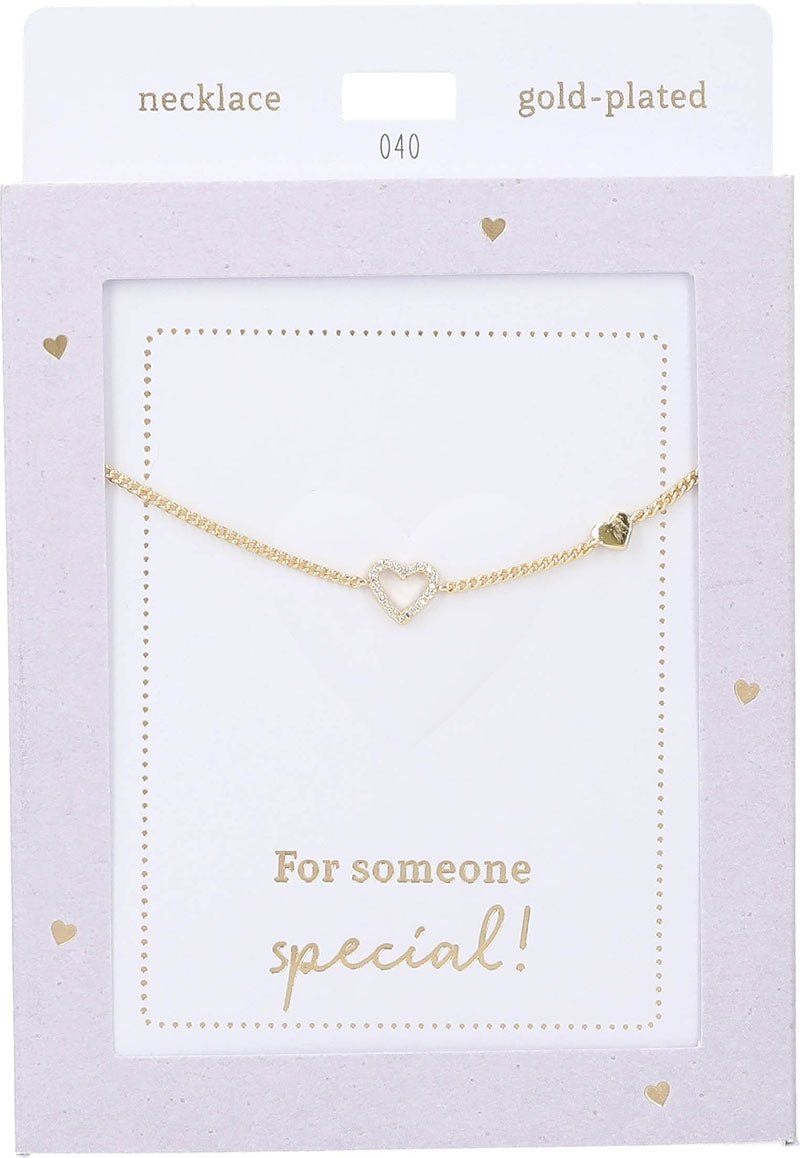 Heart of Gold ketting Open Hartje goudkleurig