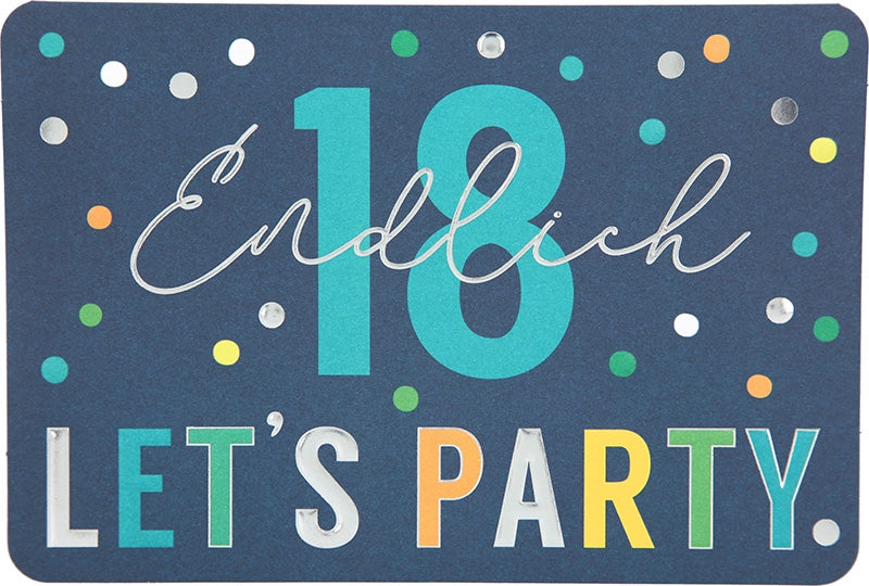 Endlich 18 Let's Party Depesche