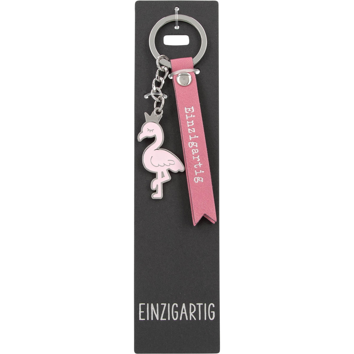Unieke Sleutelhanger Flamingo van Metaal