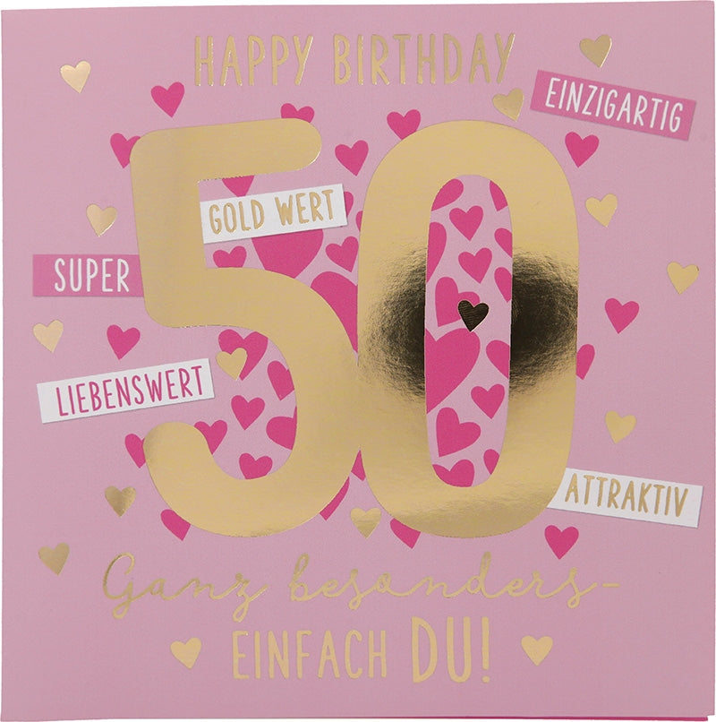 Happy Birthday 50 Super Gold wert ... Depesche