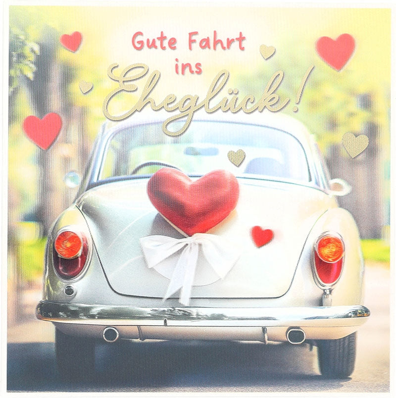 Gute Fahrt ins Eheglück! Depesche