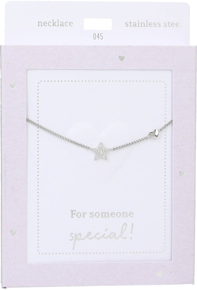 Zilveren Sterrenketting met Hartje - Heart of Gold
