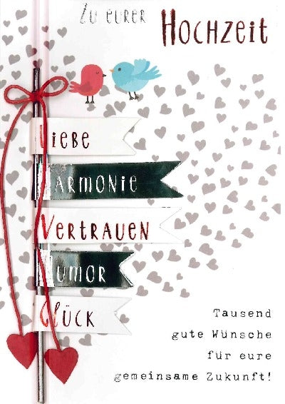 Zu eurer Hochzeit Liebe Harmonie ... Depesche