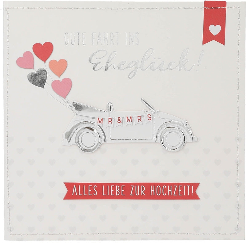 Gute Fahrt ins Eheglück! Alles Liebe... Depesche