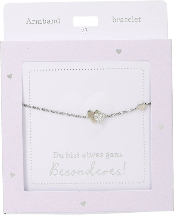 2 Herzen Silber