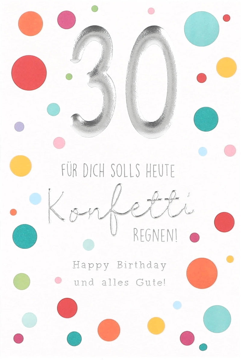 30 Für dich soll heute Konfetti regnen!. Depesche