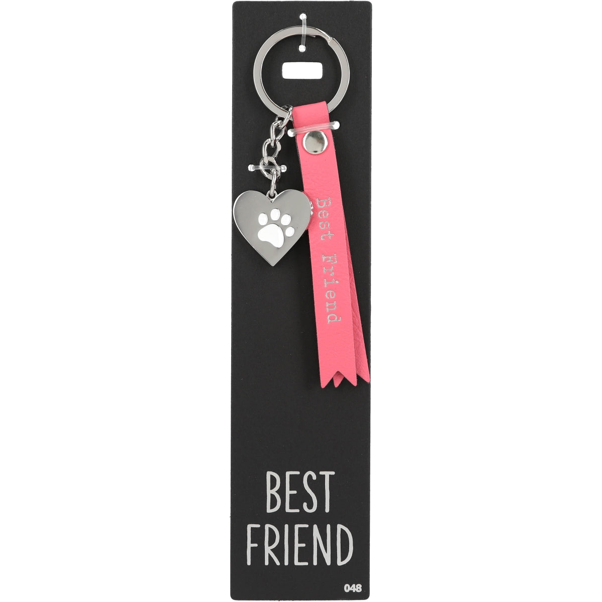 Roze 'Best Friend' Sleutelhanger met Pootjeshart