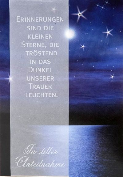 Erinnerungen sind die kleinen Sterne,... Depesche