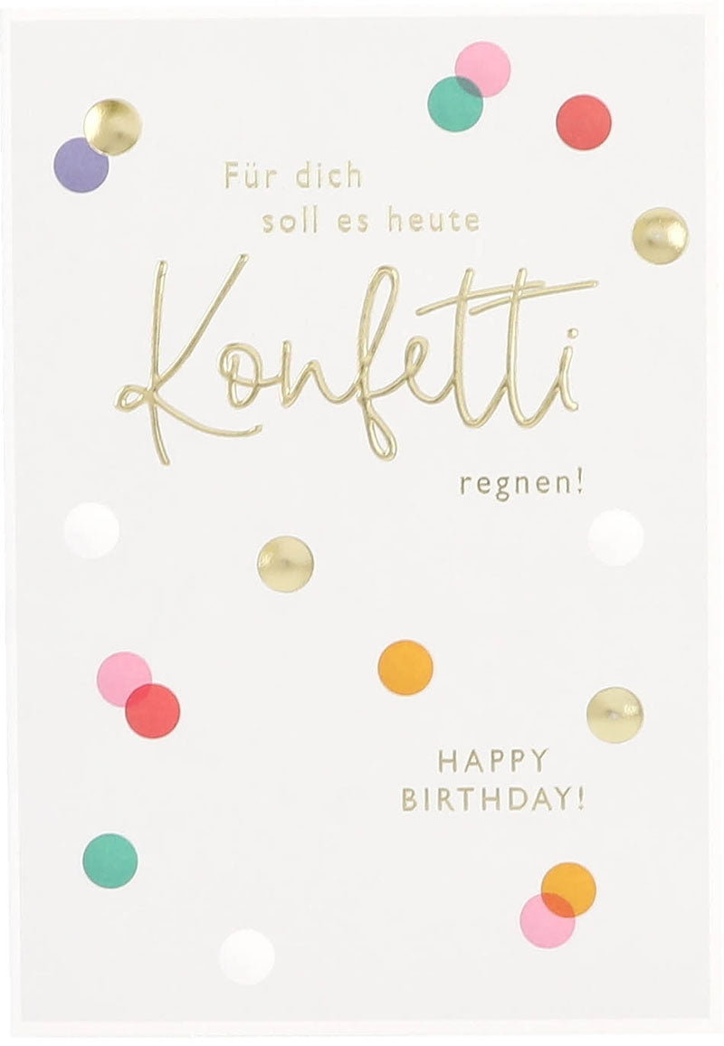 Für dich soll es heute Konfetti regnen! Depesche