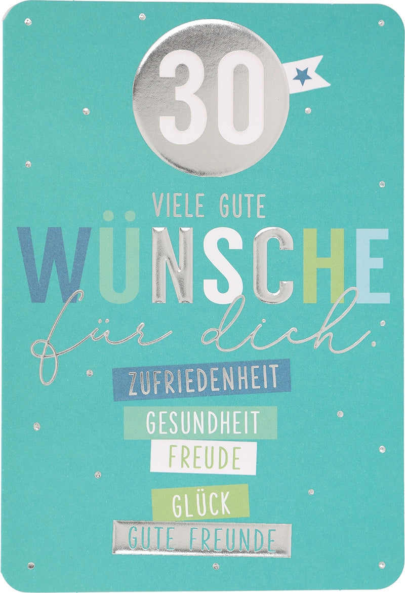 30 Viele gute Wünsche für dich:... Depesche