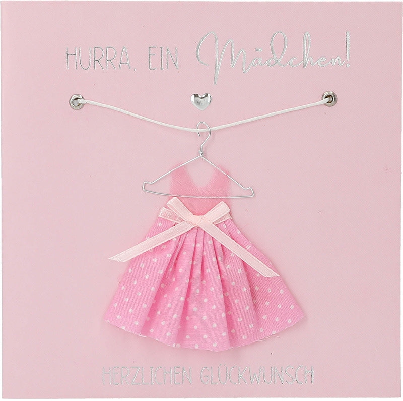 Hurra, ein Mädchen! Herzlichen Glückw. Depesche