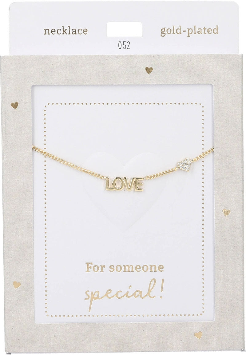 Heart of Gold ketting LOVE goudkleurig