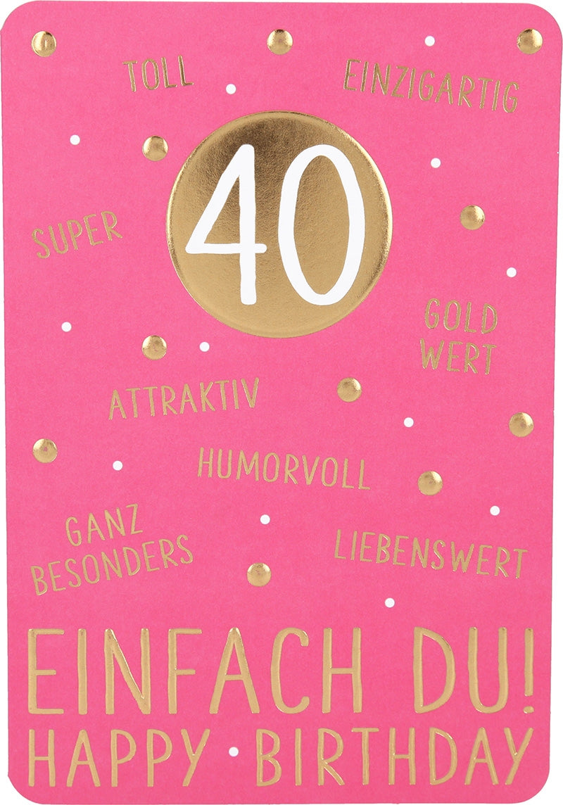 40 Einfach Du! Happy Birthday Depesche