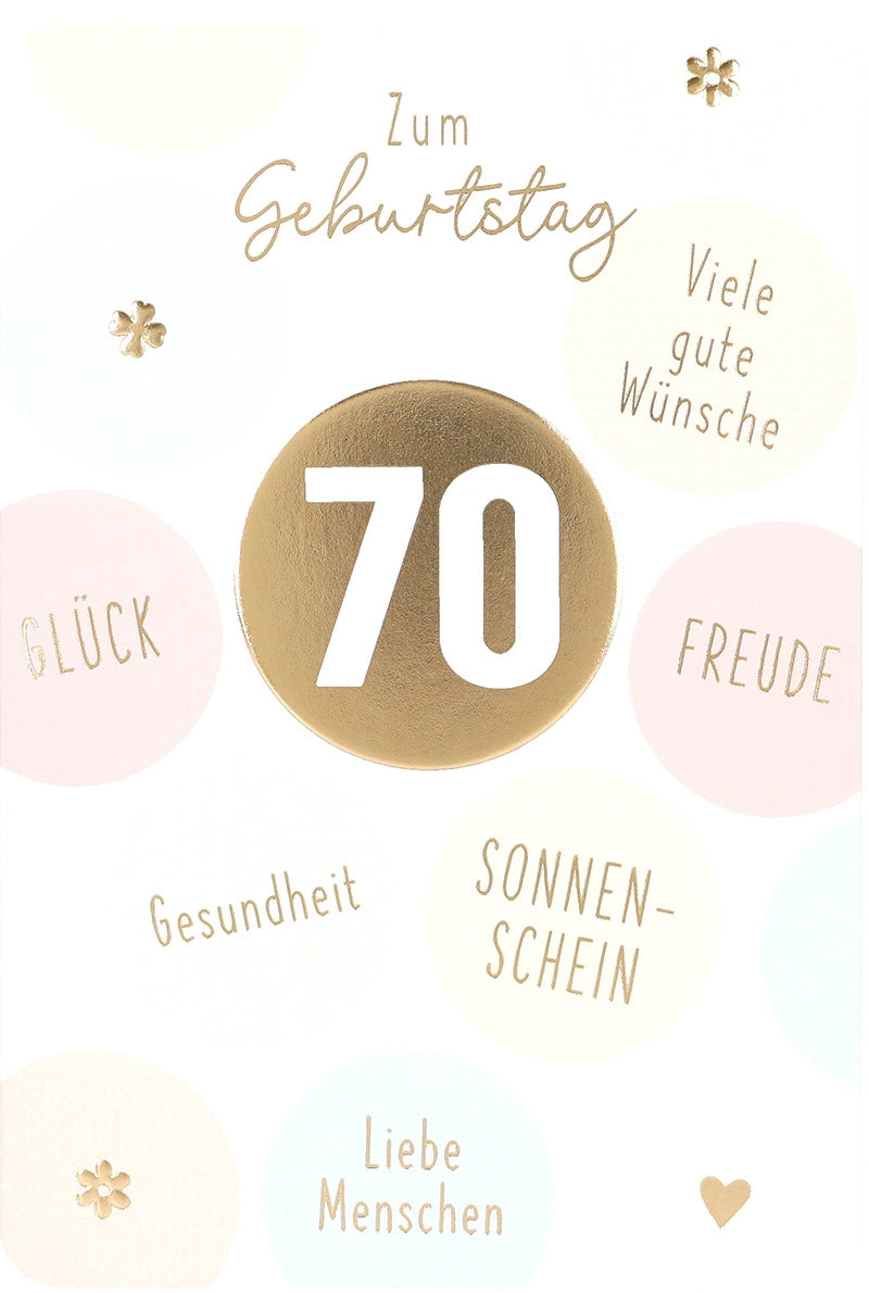 70 Zum Geburtstag Viele gute Wünsche.. Depesche