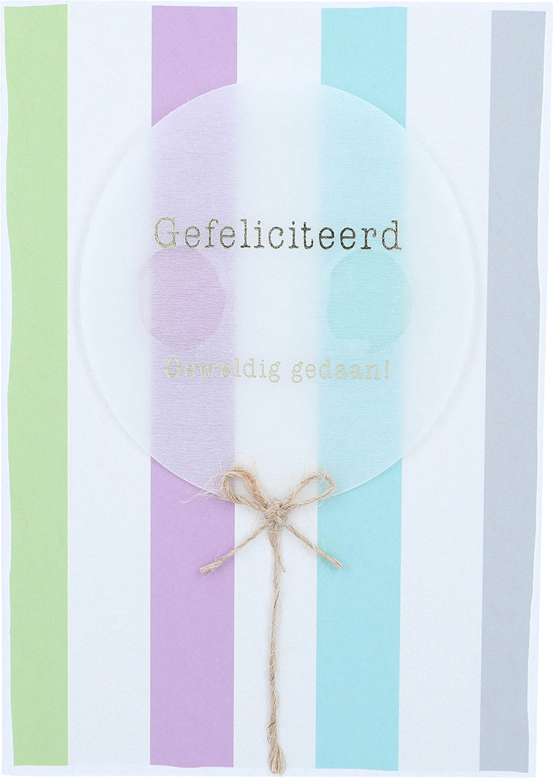 Gefeliciteerd Gewaldig gedaan! Depesche